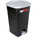 Tayg - 60 Litre Pedal Bin with Black Base and Grey Lid
