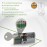 AMIG - Security cylinder for wooden doors - size 60 (30-30) mm - 5 pins - anti-drill - 15 mm pin - includes 3 brass keys - matt finish