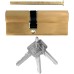 AMIG - Security cylinder for wooden doors - size 60 (30-30) mm - 5 pins - anti-drill - 15 mm pin - includes 3 brass keys - matt finish