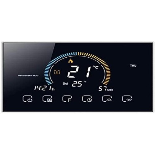 T-storm Smart Wi-Fi Thermostat for Heating - Clean Contact - with LCD Colour Display Suitable for Box 503 - Compatible with Alexa and Google Home and IFTTT - Firmware Update March 2021