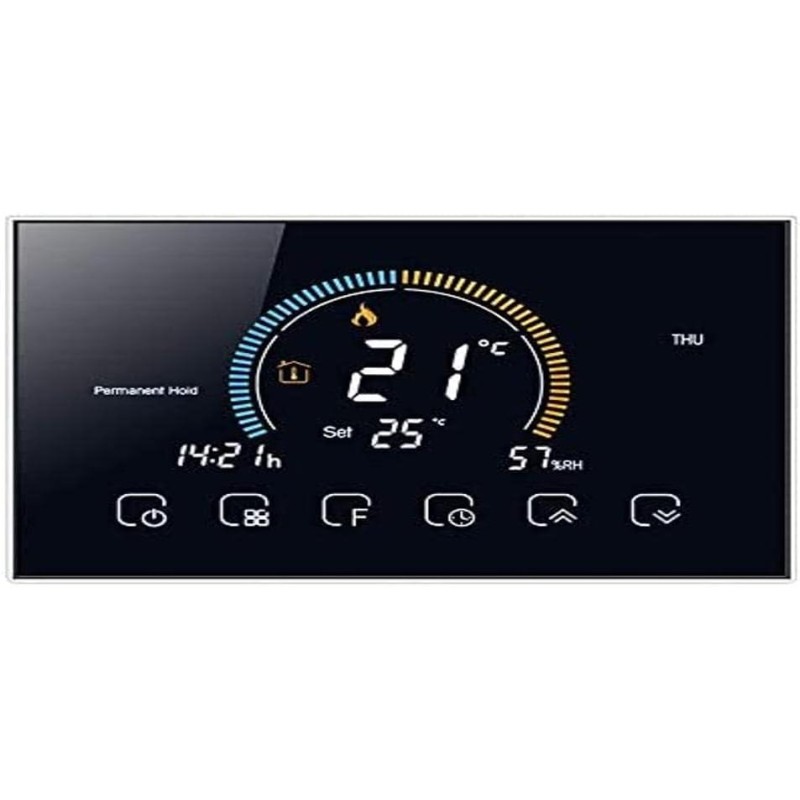 T-storm Smart Wi-Fi Thermostat for Heating - Clean Contact - with LCD Colour Display Suitable for Box 503 - Compatible with Alexa and Google Home and IFTTT - Firmware Update March 2021