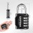 GRIFEMA 2 Pack Combination Lock, 4 Digit Padlock, Weatherproof, Frost-Proof, Lock with Combination Code, Zinc Alloy, Robust, Safe, for Locker, Shed, School, Gym, (Pack of 2)