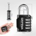 GRIFEMA 2 Pack Combination Lock, 4 Digit Padlock, Weatherproof, Frost-Proof, Lock with Combination Code, Zinc Alloy, Robust, Safe, for Locker, Shed, School, Gym, (Pack of 2)