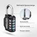 GRIFEMA 2 Pack Combination Lock, 4 Digit Padlock, Weatherproof, Frost-Proof, Lock with Combination Code, Zinc Alloy, Robust, Safe, for Locker, Shed, School, Gym, (Pack of 2)
