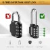 GRIFEMA 2 Pack Combination Lock 4 Digit with Long Shackle - Padlock Weatherproof Frost-Proof Lock with Combination Code Zinc Alloy Robust, Safe, Locks for Locker, Garage, Gate, School, Suitcase