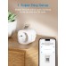 Meross Matte Smart Sockets with Power Consumption, WiFi Sockets with Electricity Meter for Balcony Power Plant, Works Apple HomeKit, Alexa and Google, 16A, Pack of 2