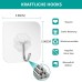 Alliebe Nail-free Adhesive Hooks, Wall Hooks, 6 kg (Max), Transparent, Reusable, Seamless, Waterproof and Oil-Proof for Bathroom, Kitchen, Towel, Cups (Pack of 24)
