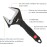 Amazon Basics Adjustable Wide Soft Grip Spanner 16.1cm x 7.2cm x 1.5cm (L x W x H)
