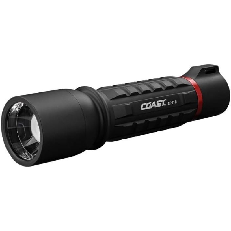Coast XP11R 2100 Lumen Rechargeable Focusable Dual Power LED Torch, Black