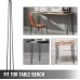 VEVOR Hairpin Table Leg 34 Inch 86.3 cm, Table Legs Metal Black 4 Pieces, Hairpin Table Legs 3 Posts, Hairpin Leg Carbon Steel with 4 Rubber Base Feet, Furniture Feet, Adjustable, Interchangeable DIY