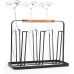 simplywire - Glass Drip Rack - Bottle Drip Rack - Drip Board Organizer - Black Powder Coated Steel