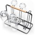 simplywire - Glass Drip Rack - Bottle Drip Rack - Drip Board Organizer - Black Powder Coated Steel