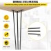 Happybuy 40 Inch Hairpin Table Leg Table Legs Metal Black 4 Pieces Furniture Feet Adjustable Interchangeable DIY Hairpin Leg Carbon Steel with 4 Rubber Base Feet