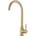 GRIFEMA Kitchen Tap Water-Saving - Kitchen Tap 360° Rotation, Mixer Tap with 50 cm Cold Hot Water 3/8 Inch Hoses, Tap Easy Assembly, Sink Mixer Tap Stainless Steel, Brushed Gold