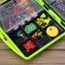 01 24 Compartments High Quality Plastic Fishing Tackle Full Loaded Box Kit Green Fishing Tackle for Outdoor Fishing
