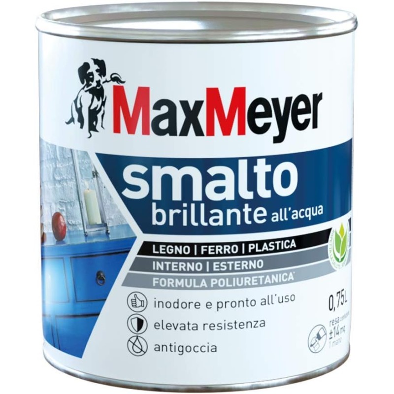 Maxmeyer Polyurethane Water Enamel Brilliant White 0.75 L