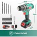 Hychika cordless screwdriver 12V, 30-Nm max. 1500mAh Torque, 1-hour quick charge, 4 x flat drill bits, 6 x spiral drills, 6 x screw bits, 5 x socket wrench inserts, carry bag
