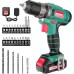 Hychika cordless screwdriver 12V, 30-Nm max. 1500mAh Torque, 1-hour quick charge, 4 x flat drill bits, 6 x spiral drills, 6 x screw bits, 5 x socket wrench inserts, carry bag