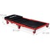 Relaxdays Roller Board Workshop up to 150 kg, 2-in-1 Rolling Seat and Workshop Lounger, Foldable, 360° Rotatable, for Car, Steel, Black