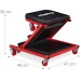 Relaxdays Roller Board Workshop up to 150 kg, 2-in-1 Rolling Seat and Workshop Lounger, Foldable, 360° Rotatable, for Car, Steel, Black