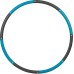 2 x Hula Hoops, 90 cm Diameter, Fitness Hoop for Adults, Weight Loss & Abdominal Training, Interlockable, Blue/Grey