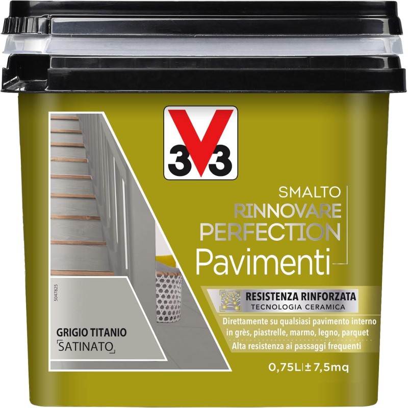 V33 RINNOVARE PERFECTION FLOORS POLISH Titanium Grey Satin 0.75 L