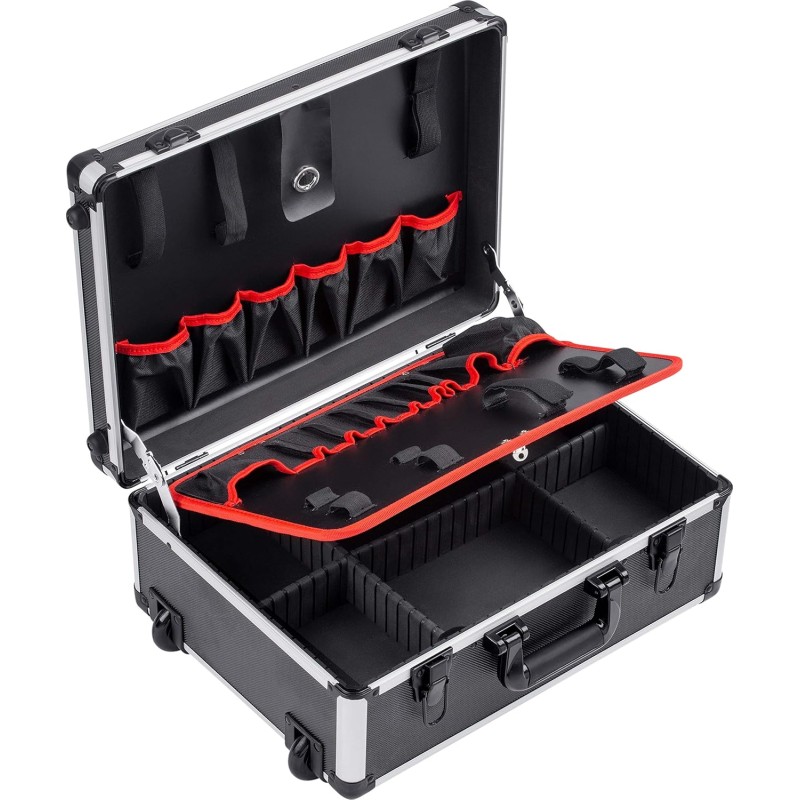 Meister, Empty Tool Box, Individual Compartments, With & Without Rubber Bands, Various Models, Organiser, Aluminium Case, Empty