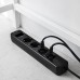 Navaris Wireless Power Strip 4-Way Individually Switchable - with 3x USB Sockets - Radio Socket Strip with Remote Control - Multiple Socket Black