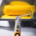 HARDY WORKING TOOLS A0180-514000 Painter's Set, Paint Roller, Paint Tray, Protective Film and Paint Rollers, Polyester Pile Height 12 mm, Length 25 cm, Diameter 48 mm, White/Yellow/Grey
