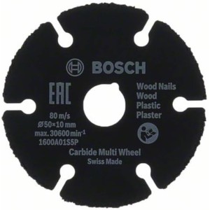 Bosch Accessories Carbide Multi Wheel Cutting Disc (for Multi Material, Diameter 50 mm, Accessories Bosch EasyCut & Grind)