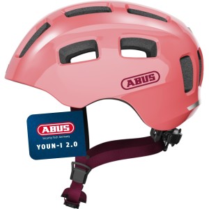 ABUS Youn-I 2.0 Bicycle Helmet with Light for Children, Teenagers, Young Adults, Girls and Boys