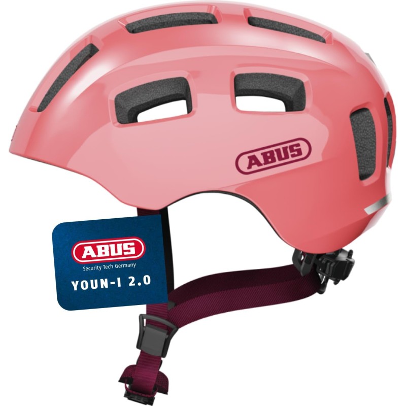 ABUS Youn-I 2.0 Bicycle Helmet with Light for Children, Teenagers, Young Adults, Girls and Boys