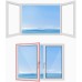 HOOMEE Door and Window Seal for Mobile Air Conditioners, Tumble Dryers, Exhaust Dryer, Air Stop for Attaching to Wing Windows and Balcony Doors, 600 cm