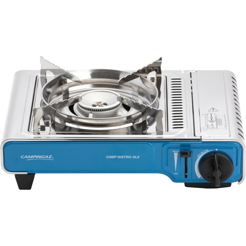 Campingaz Camp'Bistro Gaskocher, Campingkocher 1-flammig, 2.200 Watt Leistung, kompakter 1-Brenner Outdoor-Gaskartuschenkocher mit Tragekoffer