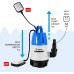 DEKO 400 W Submersible Pump Flat Suction with Float Switch Flow Rate 8000 l/h Submersible Depth Max. 7 m Particle Diameter 35 mm – Submersible Dirty Water Pump Water Pump Waste Water Pump for Garden