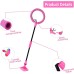 Q-WOOFF Children's Flashing Jump Ring, Sports Jumping Ball, Foldable Flash Jumping Ball, Suitable for Skill Games for Children or Adults, Exercise (Pink) (L)