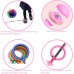 Q-WOOFF Children's Flashing Jump Ring, Sports Jumping Ball, Foldable Flash Jumping Ball, Suitable for Skill Games for Children or Adults, Exercise (Pink) (L)