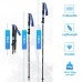 Anykuu Hiking Poles / Trekking Poles, Foldable Nordic Walking Poles, Telescopic, Adjustable Lightweight 37 ~-135 cm for Mountaineering / Hiking with Carry Bag and EVA Foam Handle, Aluminium Alloy Folding Rod, blue