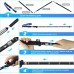 Anykuu Hiking Poles / Trekking Poles, Foldable Nordic Walking Poles, Telescopic, Adjustable Lightweight 37 ~-135 cm for Mountaineering / Hiking with Carry Bag and EVA Foam Handle, Aluminium Alloy Folding Rod, blue