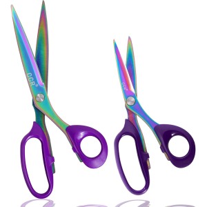 CCR Dressmaking Scissors, Fabric Scissors, Multi-Purpose Heavy Duty Sewing Scissors Made of Titanium-Coated Stainless Steel, Sewing Fabric Scissors, Leather Dressmaking Scissors, Professional Craft,