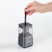 Amazon Basics Portable Electric Pencil Sharpener Spiral Blade Auto Stop Battery USB Powered Black 7.1 x 7.1 x 13.46 cm