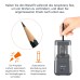 Amazon Basics Portable Electric Pencil Sharpener Spiral Blade Auto Stop Battery USB Powered Black 7.1 x 7.1 x 13.46 cm