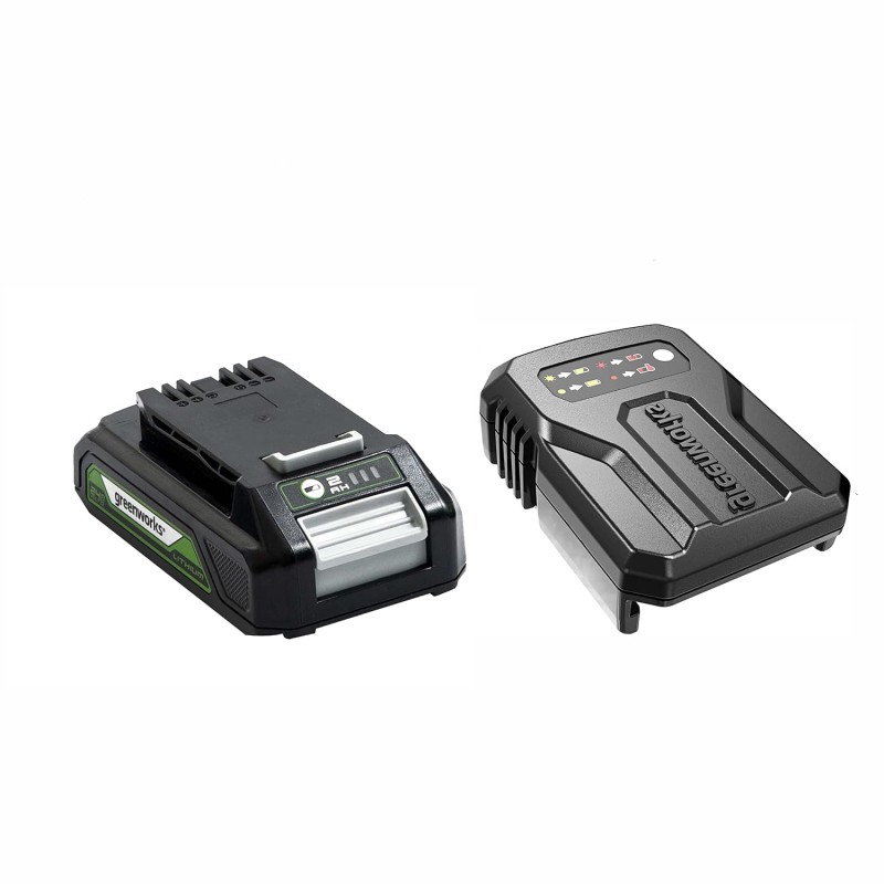 Greenworks Original 24 V battery charger – universal charger for 2Ah lithium-ion battery, 60 min charging time, G24B2 & G24UCC