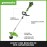 Greenworks 48 V (2 x 24 V) cordless grass trimmer for small to medium gardens, 40 cm cutting width, shock feed, 2 mm double nylon thread, two 24 V 4 Ah batteries and double charger GD24X2TXK4X