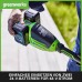 Greenworks 48 V (2 x 24 V) cordless grass trimmer for small to medium gardens, 40 cm cutting width, shock feed, 2 mm double nylon thread, two 24 V 4 Ah batteries and double charger GD24X2TXK4X