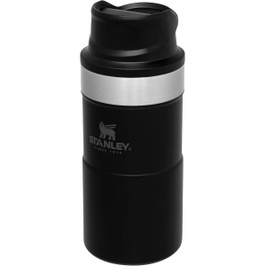 Stanley Trigger Action Thermal Mug 0.25 L – Keeps Hot for 3 Hours – Leak-Proof To Go Coffee Mug – BPA-Free – Fits Under Almost Any Coffee Machine – Dishwasher-Safe – Matte Black