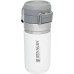 Stanley Quick Flip Water Bottle, Stainless Steel, 0.47 L, Keeps Drinks Cold for 7+ Hours, BPA-Free, Dishwasher-Safe, Push Button Lid, Leak-Proof Thermos Flask, Polar (White)