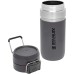 Stanley Quick Flip Water Bottle, Stainless Steel, 0.47 L, Keeps Drinks Cold for 7+ Hours, BPA-Free, Dishwasher-Safe, Push Button Lid, Leak-Proof Thermos Flask, Charcoal