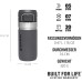 Stanley Quick Flip Water Bottle, Stainless Steel, 0.47 L, Keeps Drinks Cold for 7+ Hours, BPA-Free, Dishwasher-Safe, Push Button Lid, Leak-Proof Thermos Flask, Charcoal