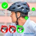 Fischer Adult Bicycle Helmet, Cycling Helmet, City Helmet, Urban Plus, S/M or L/XL, with Integrated LED Rear Light